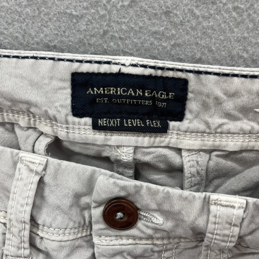 American Eagle Shorts Men 26 Khaki Gray Classic Next Level Flex Stretch Casual